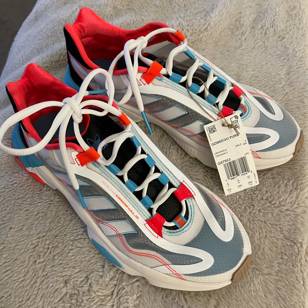 Adidas Ozweego Cloud White /Bright Cyan/ Solar Red